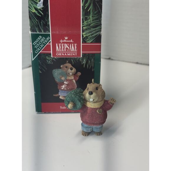 Hallmark Keepsake Ornament 1991 Yule Logger ~ Tender Touches - New in Box - Picture 1 of 5